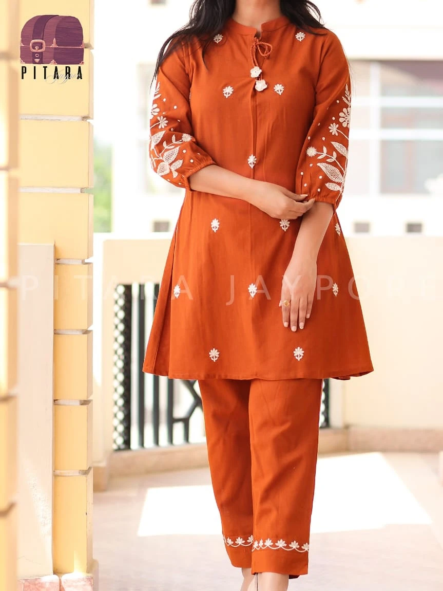 Imeless Solid Cotton Co-ord Set – Bold, Chic & Effortlessly Elegant