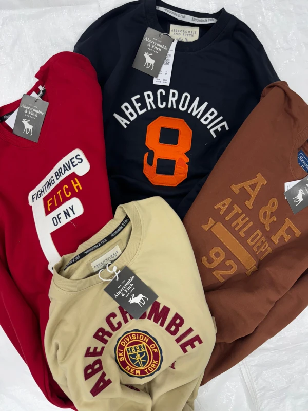 Abercrombie & Fitch Premium Heavy Chenille Sweatshirts (9 Styles)